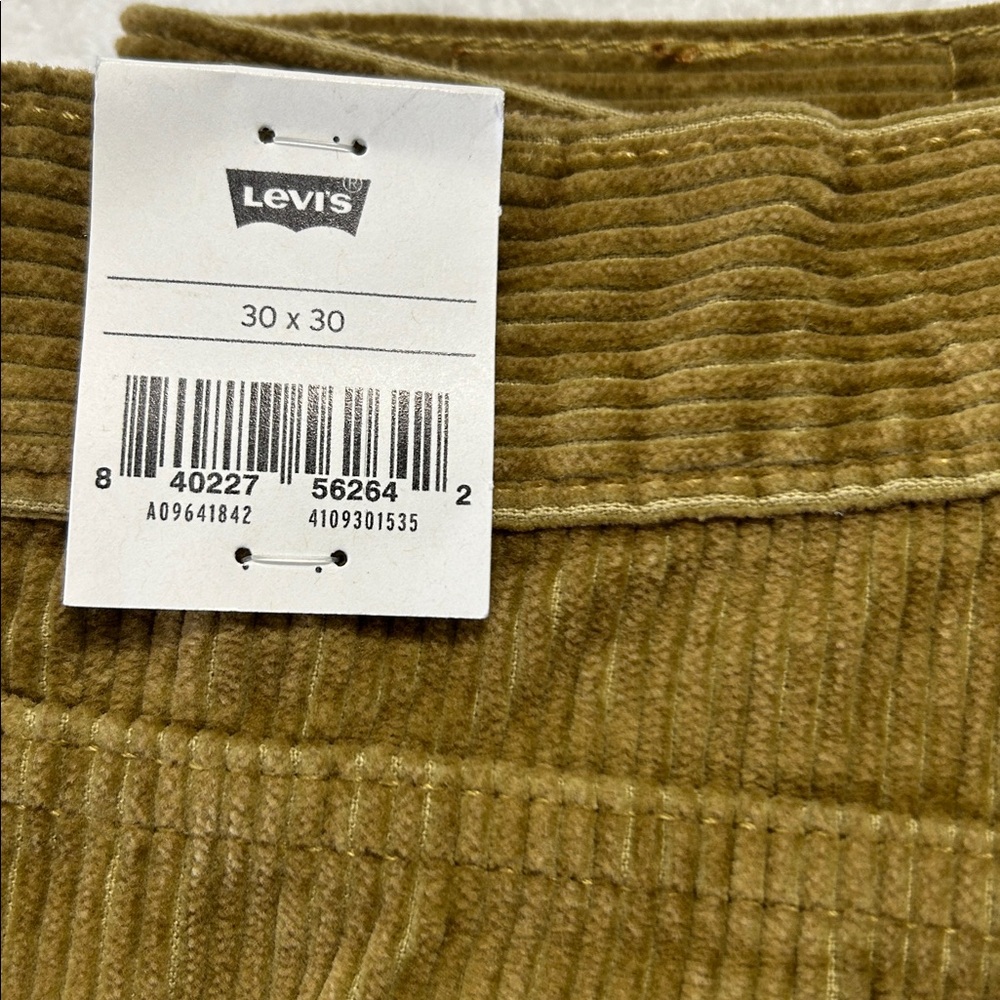 Levi’s 30 x30 Jeans Low Pro Golden Tan Corduroy MidRise Straight Leg Relaxed NWT - Picture 10 of 13